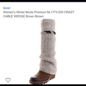 Sorel wedge knit boot